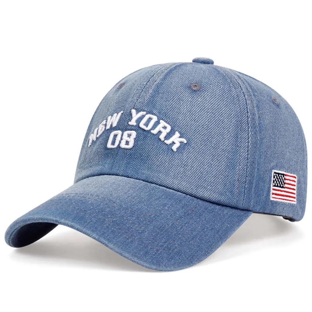 Unisex NEW YORK Letter Embroidery Cowboy Baseball Caps Spring and Autumn Outdoor Adjustable Casual Hats Sports Cap