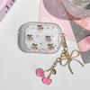 Silver Bead Glitter Powder Small Fresh Cherry Bluetooth Headset Case Is Suitable For Apple Airpodspro3 Japanese Women'S Models