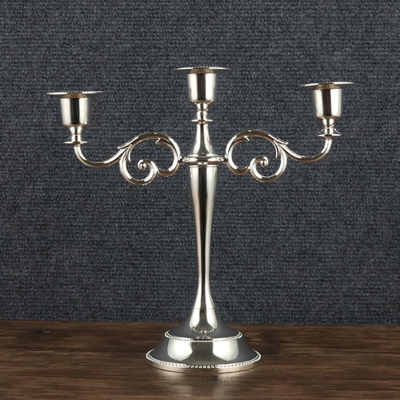 European Candle Holder, Romantic Gold Candle Stand, Exquisite Metal Home, Wedding Ceremony, Banquet Decoration, Ornament