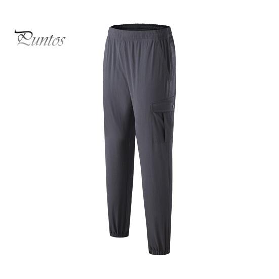 

Мужские брюки с эластичным поясом, быстросохнущие, свободные, однотонные, с карманами, эластичные, повседневные, спортивные, длинные, спортивные брюки L