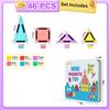 Portable Magnetic Stained Glass Building Tiles Set for Kids - Educational Toy