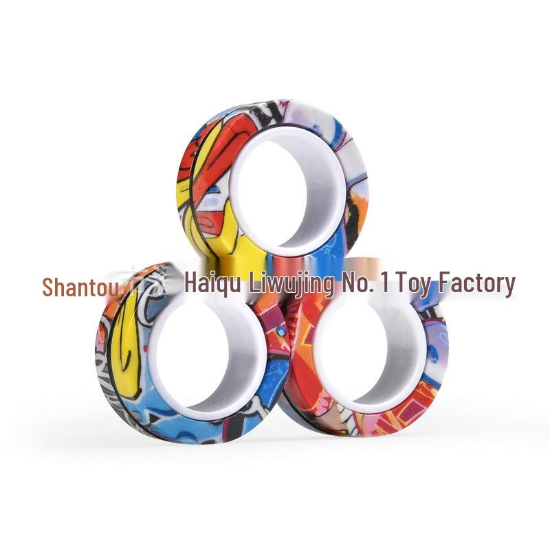 Magnetic Tire-Style Spinner Bracelet - Decompression Toy Finger Spinning Top