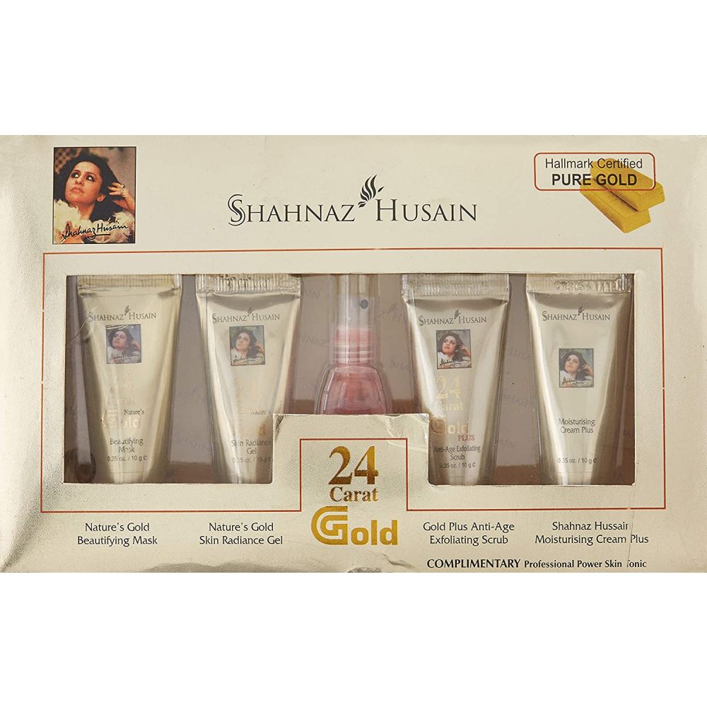 Shahnaz Husain Hautpflegeset aus 24 Karat Gold
