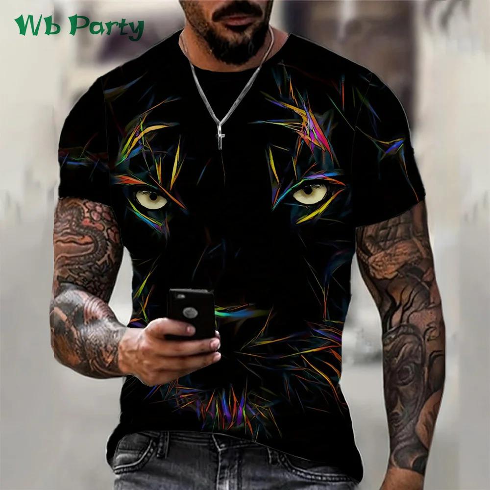 Men's 3D Printed Tiger Pattern T-Shirt