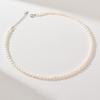 Summer Simple Freshwater Pearl Oval Beads Necklace Simple Retro Temperament Small for Fresh Crystal Short Clavicle Neckl