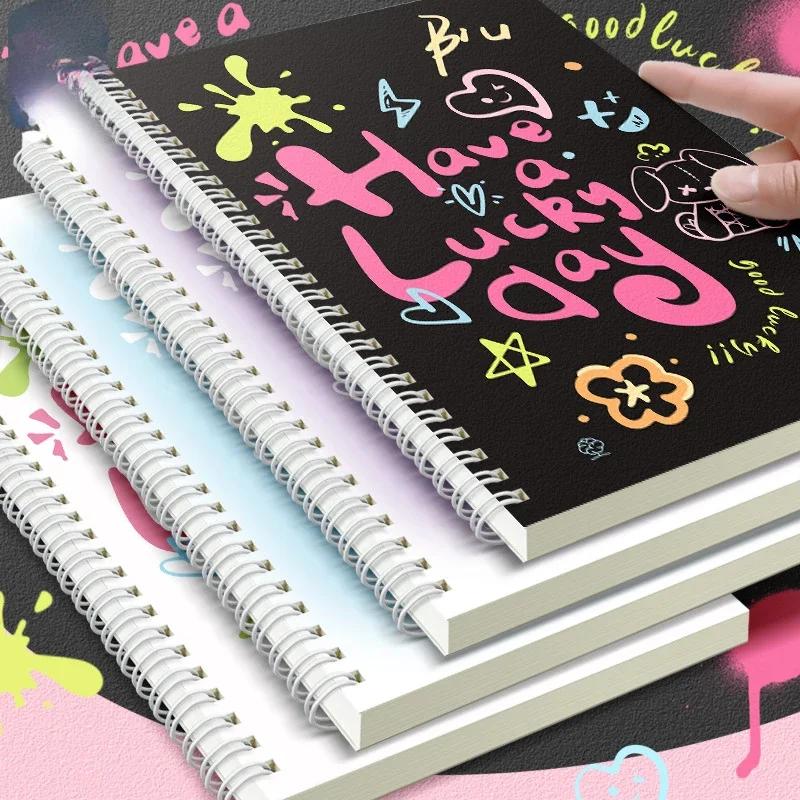 A5 Coil Notebook Graffiti Nice Big Notebook Cute Coil Notebook Student Notebooks and Journals Office Accessories Daily Planner