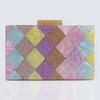 Clutch Shoulder Banquet Acrylic Evening Bag Contrasting Colors Crossbody Patchwork Wedding New Women's Bag Casual Famous Brands