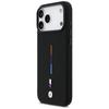 BMW M Silikon Dreifarbige Linie MagSafe iPhone 17 Pro Max Hülle Schwarz