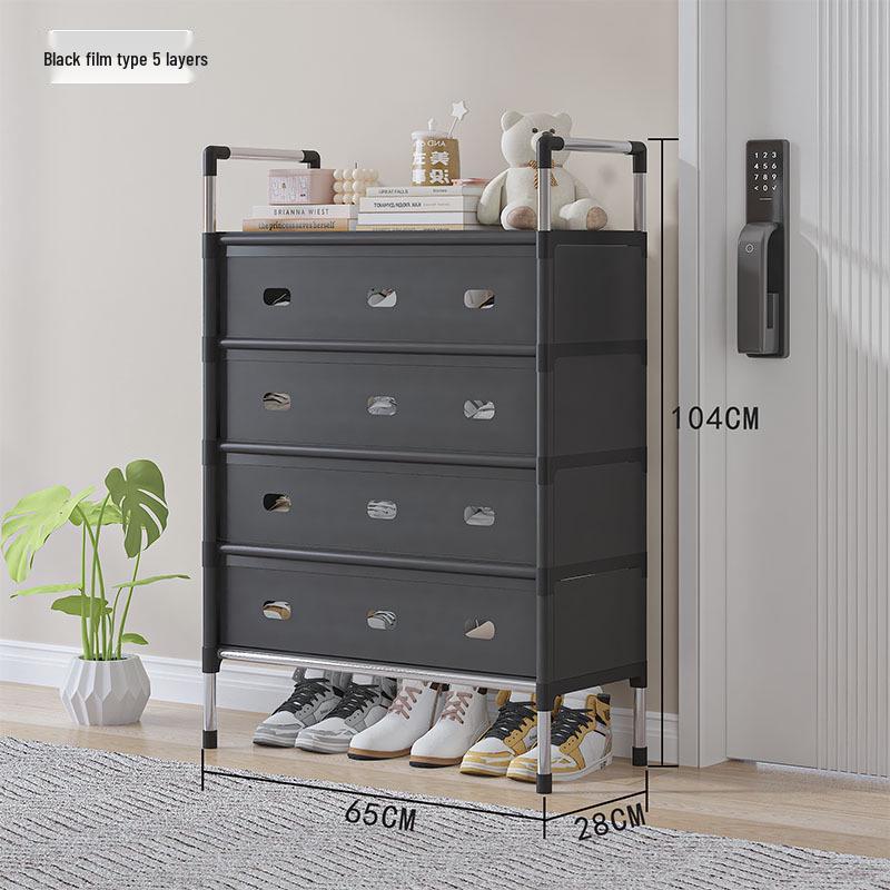 Shoe Cabinet 1.0: Classic Multi-Layer Dustproof Entryway Rack for Household