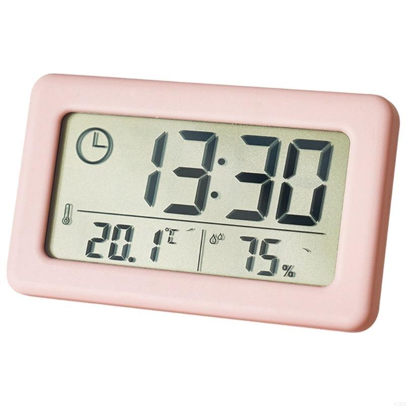 62KD Modern Desk Clock with Thermometers and Hygrometer Meter Functions