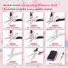 NEWACALOX 8 Packs Jewelry Pliers Set, Jewelry Making Tools with Needle Nose Pliers/Round Nose Pliers/Chain Nose Pliers for Craft