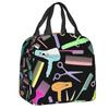 Custom Hairdresser Angel Cutting Insulated Lunch Bag for Women Waterproof Barber Hairstylist Thermal Cooler Bento Box Travel