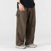 High-end American Heavy Design Overalls Men's Summer Trendy Brand Multi-pocket Loose Wide-leg Casual Straight Trousers