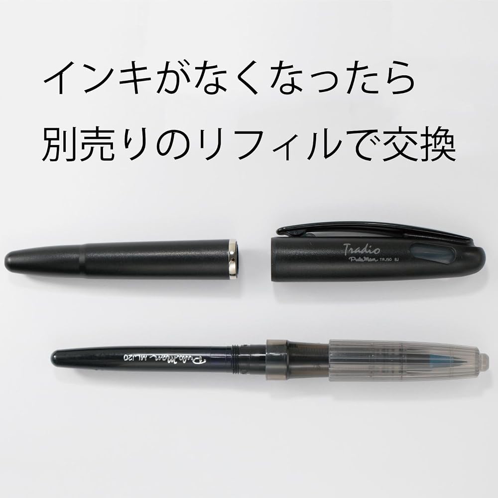 Pentel Tradio Plaman TRJ50-C Water-Based Pen, Blue, 10 pens