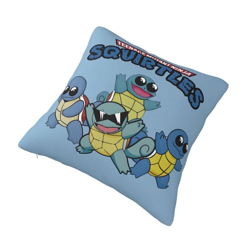 Custom Modern Squirtles Anime Sofa Cushion Cover Polyester Play Game Throw Pillow Case