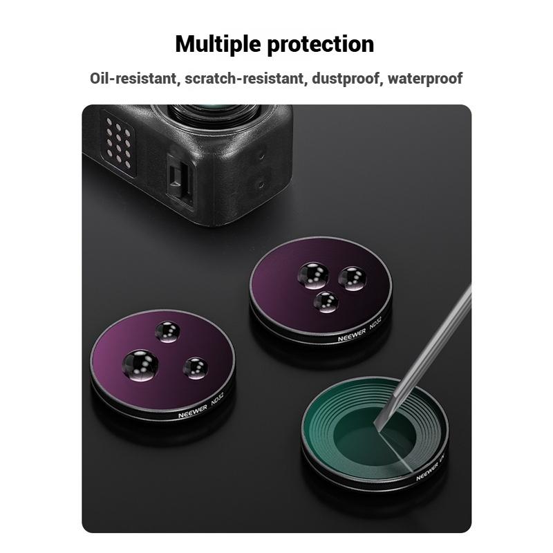 NEEWER For DJI OSMO NANO Filter Set UV/CPL/Black Soft/ND Filter Kit HD Optical Glass With Screen Film For Outdoor Photography