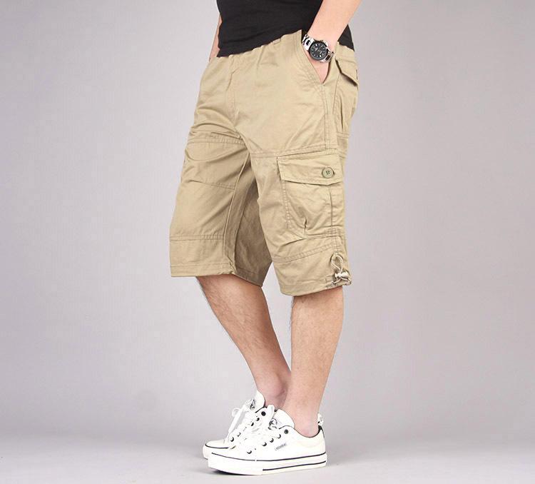 Summer new overalls straight mid-pants casual pants sweatpants men's loose shorts six-point pants trendy pants