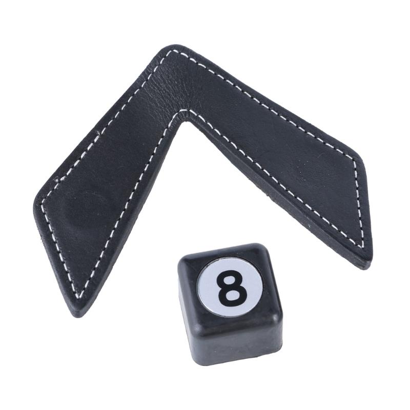 Pool Billiard Cue Chalk Holder, Pool Billiard Chalk Holder Leather Billiard Snooker Belt Clip Billiard Chalk Holder Caps 1