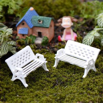 Mini Park Liegestuhl und Sandtischhocker für Mikro-Landschaft und Topfpflanzenornament-Simulation