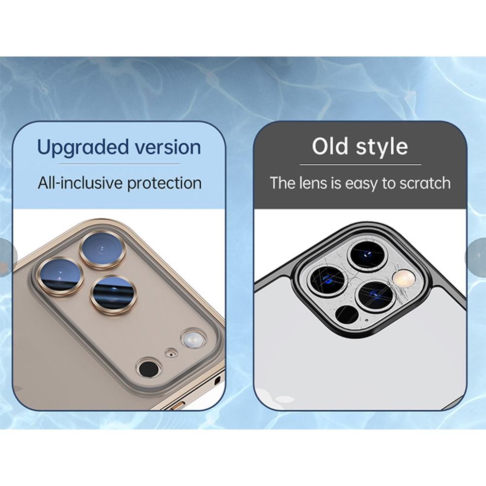 For iPhone 17 Pro Metal Clear Case Safety Lock Matte Anti-Fingerprint Back Cover