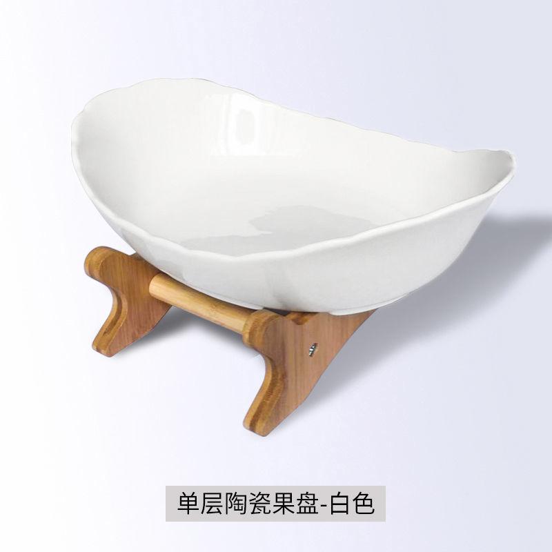 Wind Kreative Dreischichtige Trockenobstplatte Neuer Bambus- und Holzrahmen Mehrschichtige Snackplatte Haushalt Wohnzimmer Einfache Frucht Tang Xin