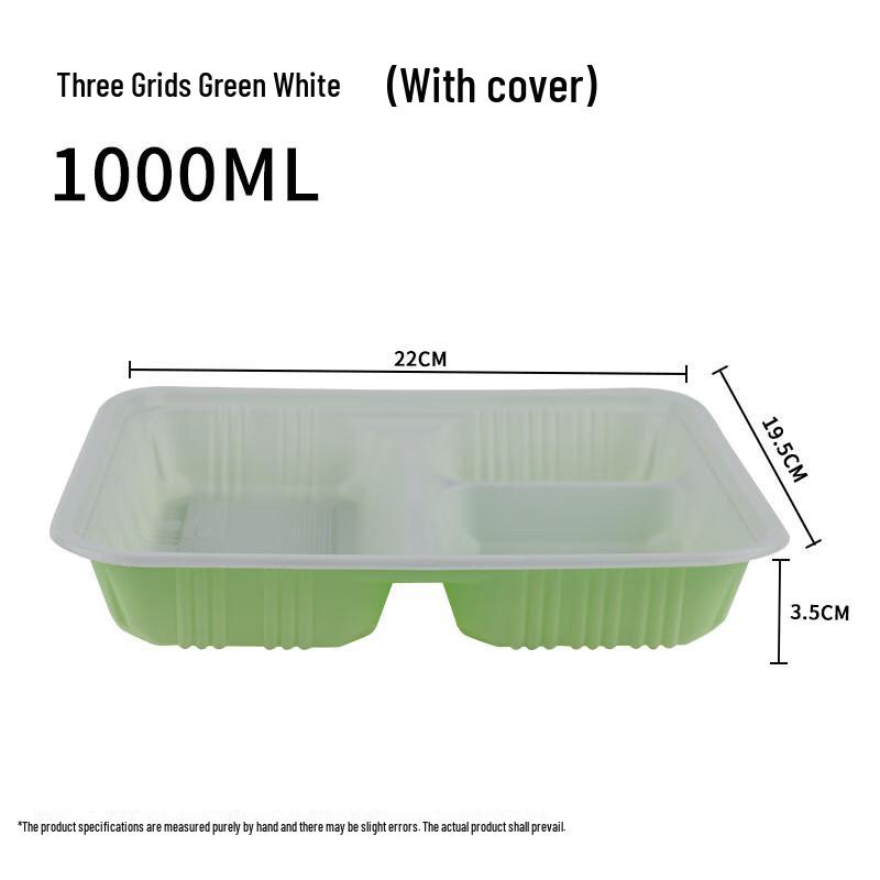 Disposable Multi-Compartment Rectangular Meal Boxes with Lids