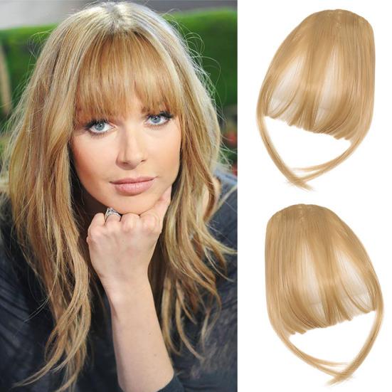 Frauen Clip-in Pony Natürliche Wispy Stirn Haar Extensions Faux Französisch Pony Mädchen