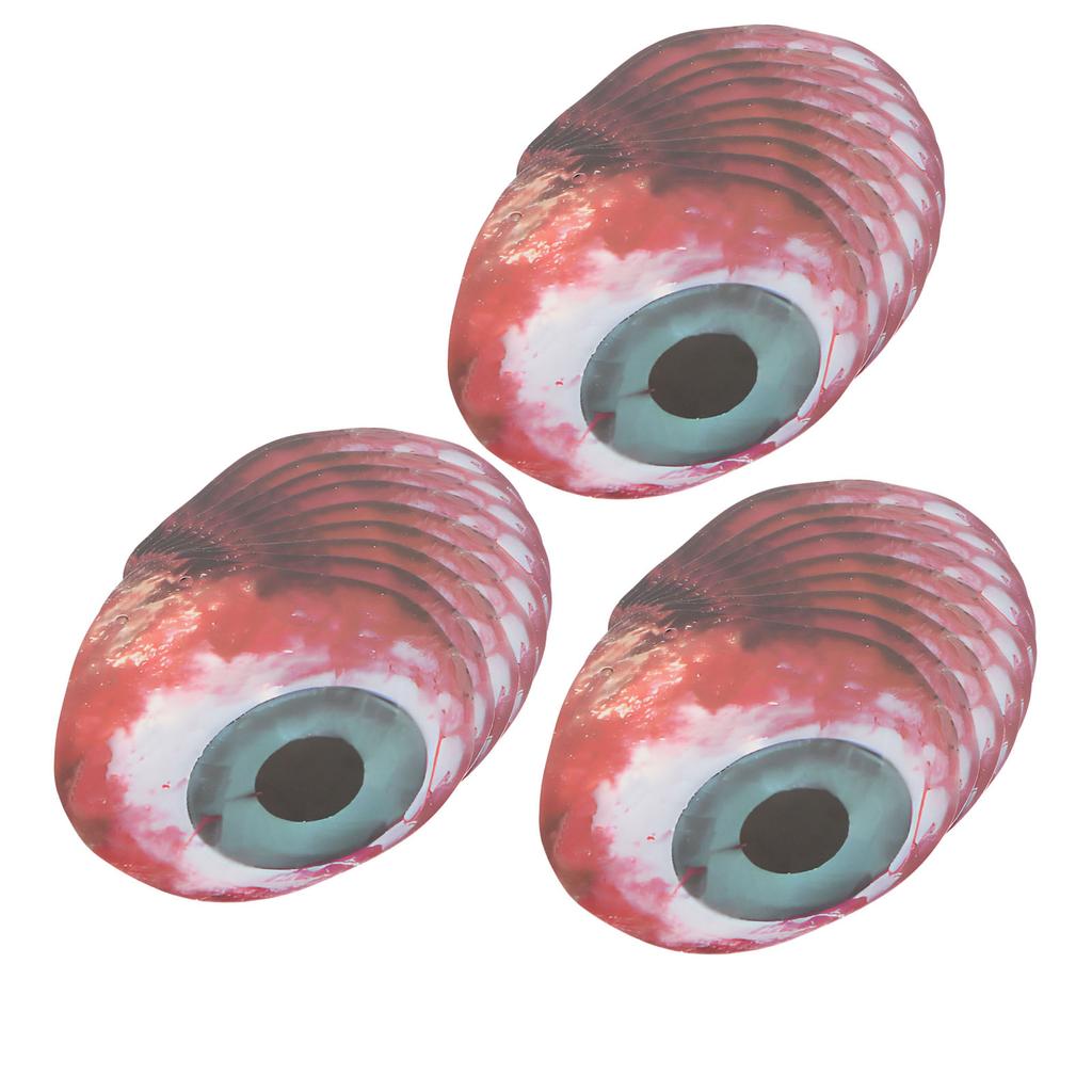 30 Stück Blutiges Augapfel-Banner Gruselig Lebensecht Helle Farben Halloween Blutiges Banner mit Spulen-Nadeln für Dekoration Party