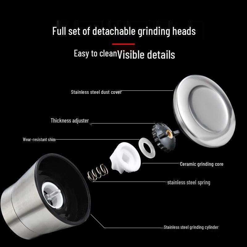 Zhao Ran Manual Stainless Steel Pepper Grinder Set