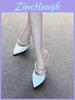 High Heel Shoes For Women With Pointed Toe And Water Diamond Embellishments For Summer Fashion