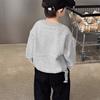 Boys Cotton Crewneck Sweatshirt Loose Fit Spring Autumn Thin Top for Big Kids