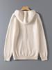 Men's Hooded Wool Cardigan - Solid Color, Zipper, Drawstring, Loose Fit Knitted Sweater Jacket