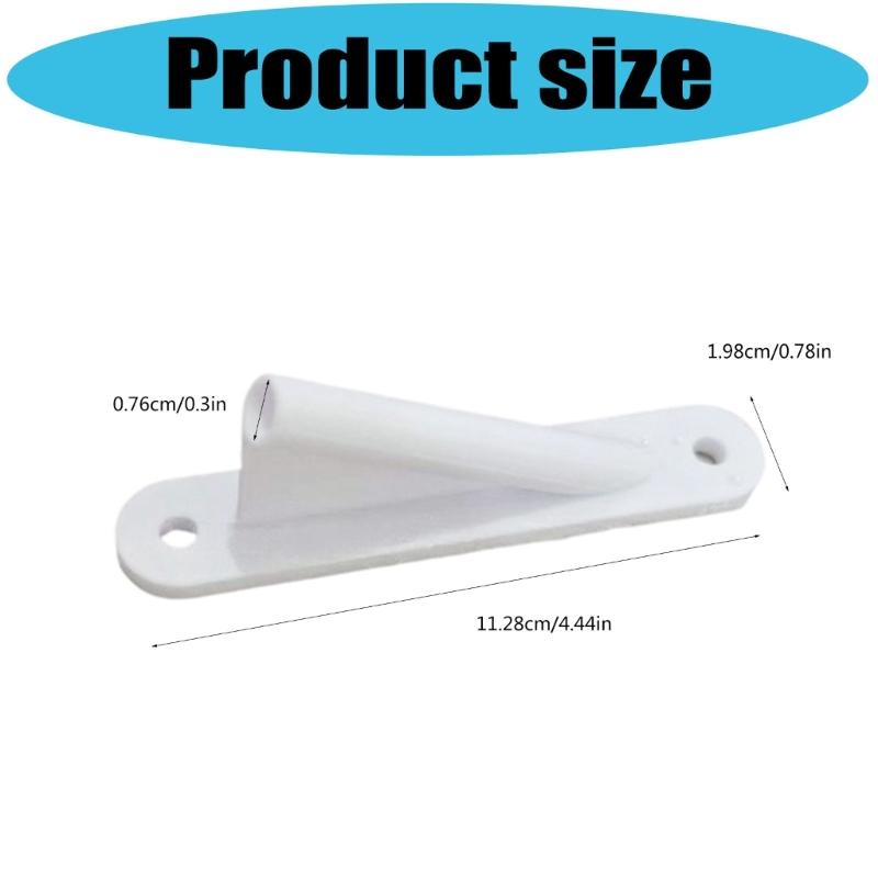 Plastic Flagpole Mounting Brackets, 3 Pack Mini Flag Holders with Angled Cylindrical Sockets and Two-Hole Bases for Decorative Displays