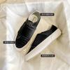 2025 spring canvas fabric outer wear sports shoes Velcro flat casual campus single shoes women fresh and versatile