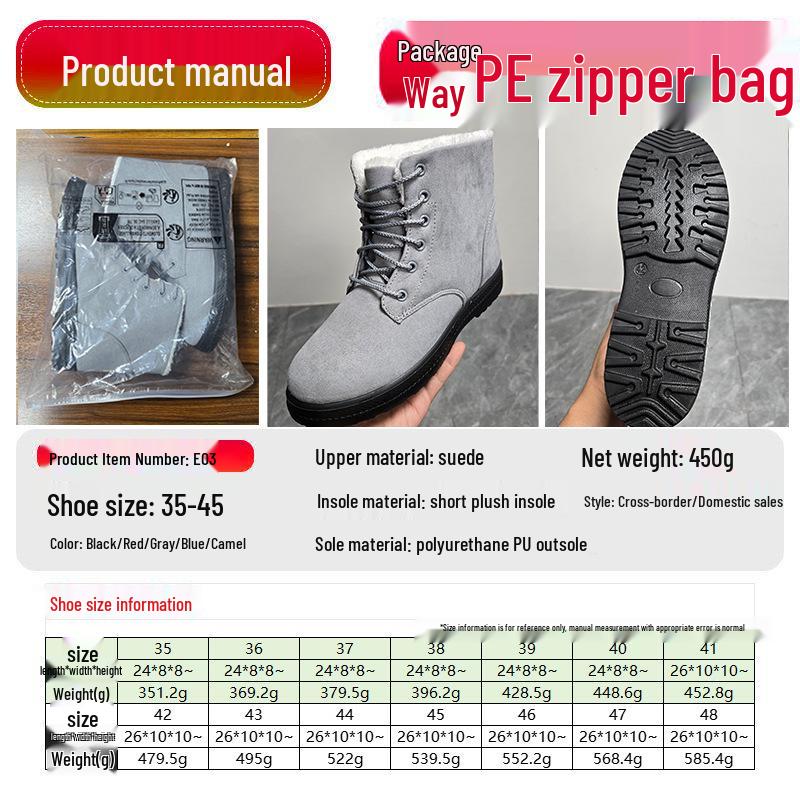 Unisex nadměrné vysoké sněhule: Stylové zimní martensky se silnou podrážkou pro teplo