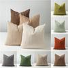45x45cm Kissenbezug Cord Kissenhülle Khaki Gestreifter Kissenbezug für Sofa Couch Wohnzimmer Bett Große Größe Heimdekoration