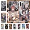 Bungo Stray Dogs Phone Case for iPhone 16 15 8 7 6 6S Plus X SE XR XS 14 11 12 13 Mini Pro Max Mobile Case