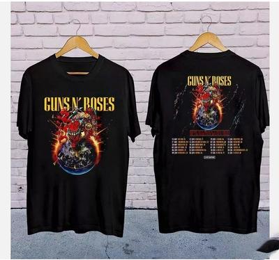 GunsNRoses 2025 European And Middle East Tour Shirt, All Sizes S To 5X for Fan