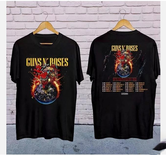 

GunsNRoses 2025 European And Middle East Tour Shirt, All Sizes S to 5X for fan L