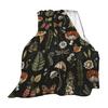 Mushroom Blanket Machine Washable Soft Flannel Blanket Warm Cozy Throw Blanket for Kids Adults Farmhouse Bed Sofa Couch