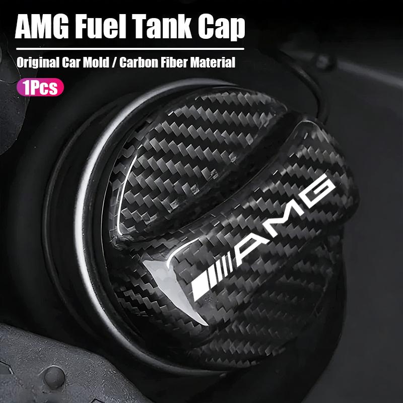 Carbon Fiber Fuel Tank Cap Cover Trim Decorative For Mercedes Benz AMG W205 W204 W206 W213 W212 W211 W222 W221 W177 W176 X253 X2