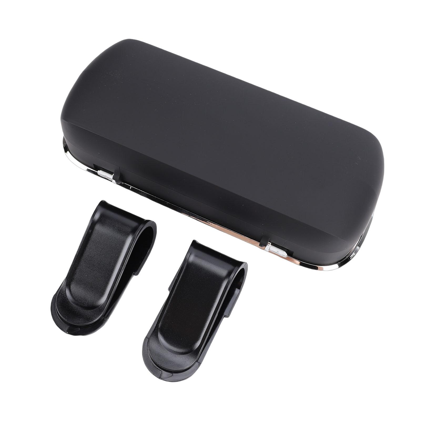 

Car Sunglasses Holder Stylish Space Saving Protective Automotive Glasses Storage Case for Car Sun Visor Black чёрный