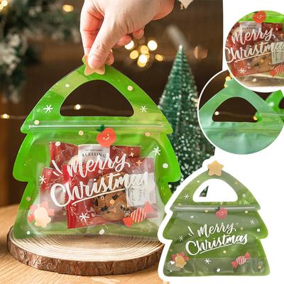 10 PCS Christmas Gift Bags Perfect For Birthday Parties And Candy Cookies Chocolate Packaging Christmas Decor Supplies Holiday Atmosphere Decoration
