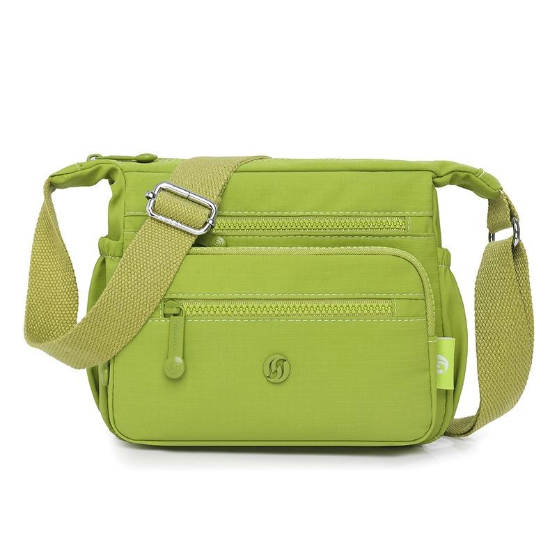 Chinese Women's Bag New Solid Color Lightweight Nylon Bag Small Square Bag Middle-aged Niche Single Shoulder Oblique Span Bag Women