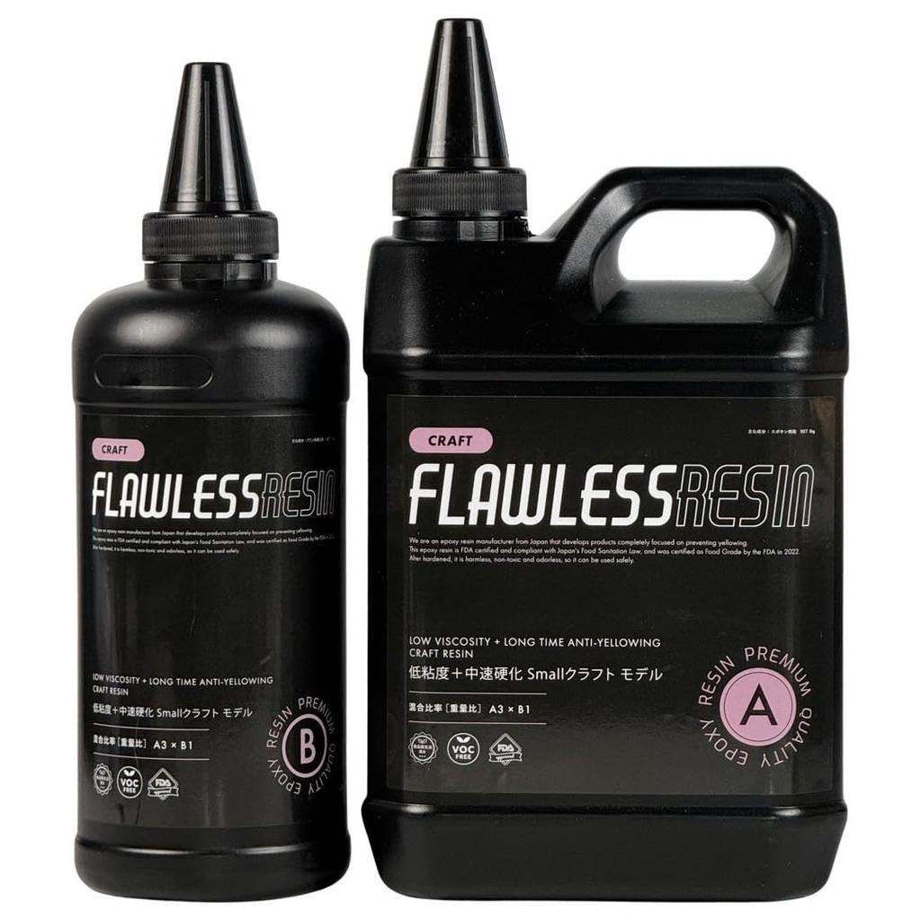 Flawless Resin for Low Viscosity Medium Speed Epoxy Resin for Epoxy Resin Crafts, + Curing, Three-dimensional Works, Two-component Resin, (4kg)