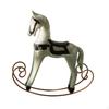 Wooden Horse Figurine Animal Sculpture Rocking Statue for Shop Anniversary Dorm Countertop
