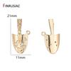 New Design 14K Gold Plated Brass Spade Shiny Crystal Zircon Pendant For DIY Women Handmade Jewelry Making Accessories Supplies