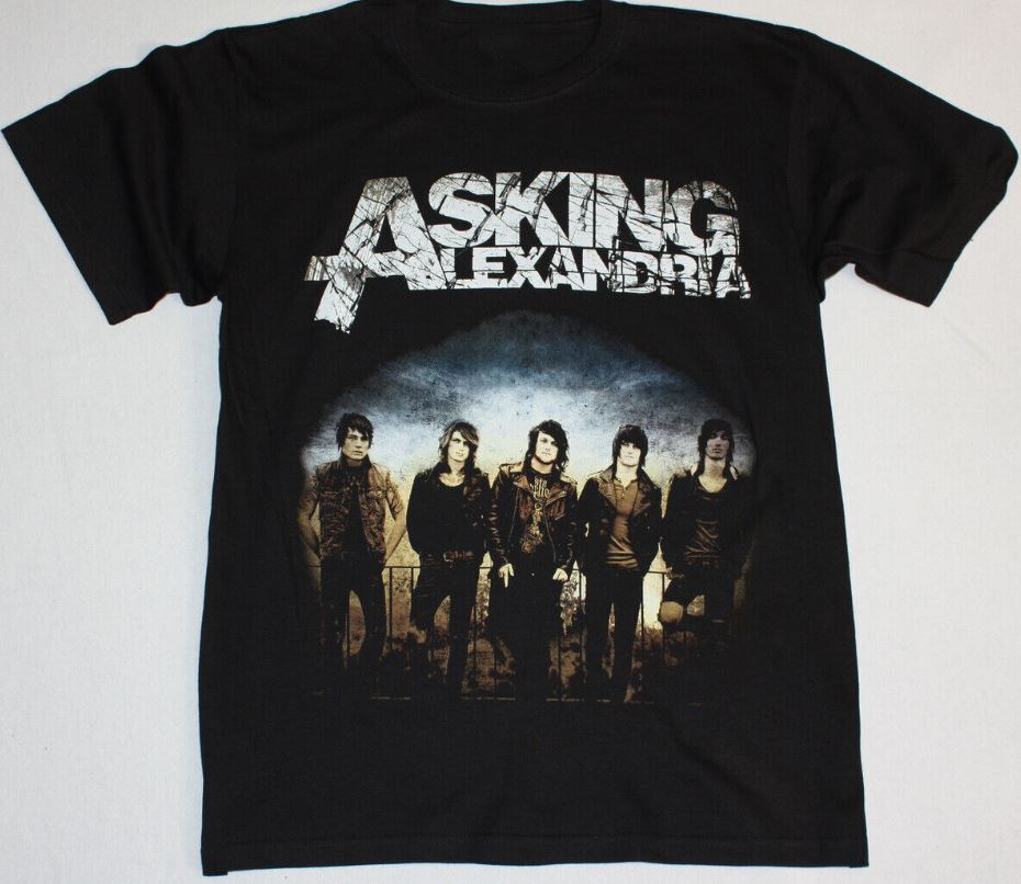 Asking Alexandria band Poster Men T-shirt Black Unisex All Sizes S-5XL Unisex T-Shirt XXXXL