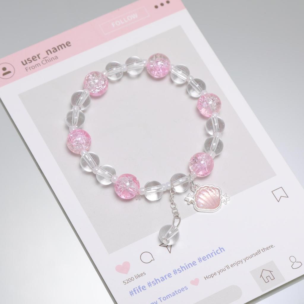 Mori Style Mermaid Crystal Bracelet - Sweet, Versatile Design for Women, Students, and Best Friends.