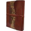 Leather Journal Feather Notebook Travel Writing Diary or Vintage Sketch Book Cotton Paper for Men & Women (7x5 Inch), Brown